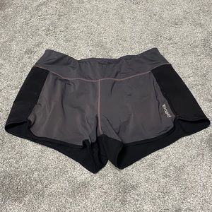 Grey & Black Reebok Athletic Shorts, M